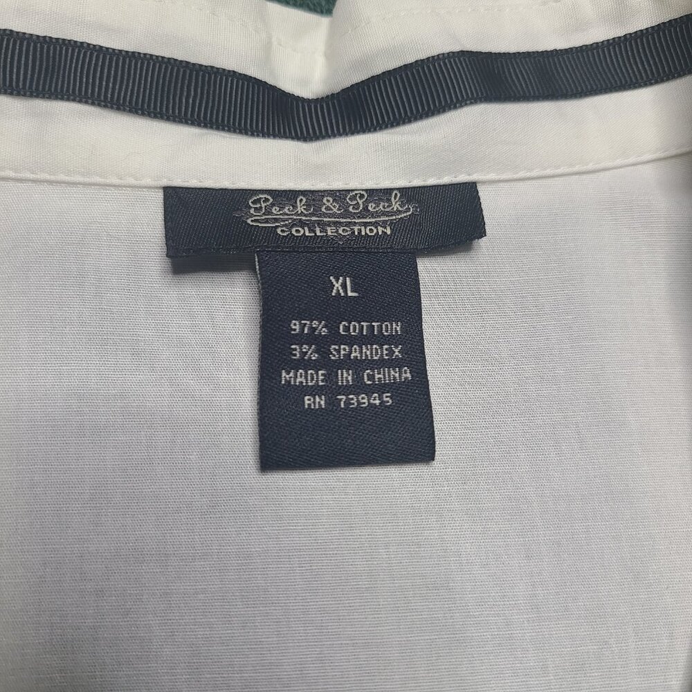 🔥Sale - Peck & Peck Collection White with Black Embroidery Blouse XL - Picture 4 of 11